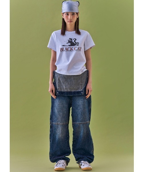 FANCY CLUB（ファンシークラブ）の「A'GEM/9 × .kom 『 FANCY CLUB/ファンシークラブ』 STRAY CAT TEE/猫 Tシャツ（Tシャツ/カットソー・レディース・ホワイト/ボルドー・M）」の14枚目の写真
