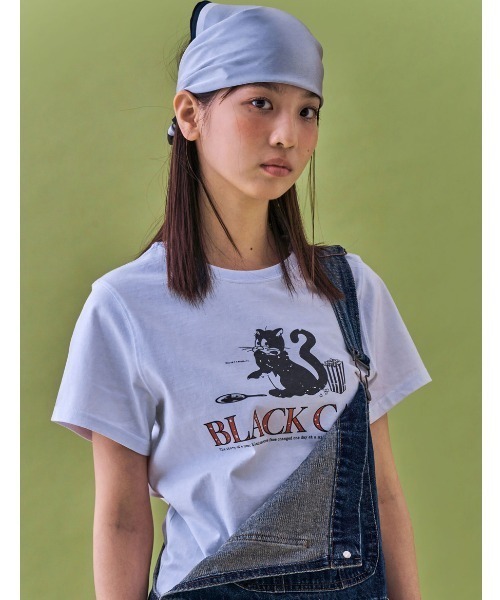 FANCY CLUB（ファンシークラブ）の「A'GEM/9 × .kom 『 FANCY CLUB/ファンシークラブ』 STRAY CAT TEE/猫 Tシャツ（Tシャツ/カットソー・レディース・ホワイト/ボルドー・M）」の20枚目の写真