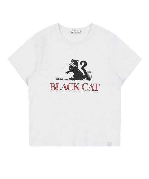 FANCY CLUB（ファンシークラブ）の「A'GEM/9 × .kom 『 FANCY CLUB/ファンシークラブ』 STRAY CAT TEE/猫 Tシャツ（Tシャツ/カットソー・レディース・ホワイト/ボルドー・M）」の9枚目の写真