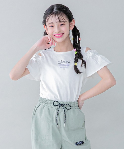 JENNI belle（ジェニィベル）の「【WEB限定】肩あきリボンT