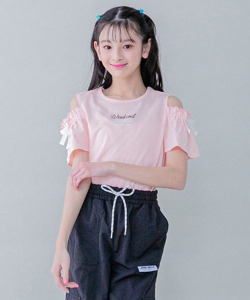 JENNI belle（ジェニィベル）の「【WEB限定】肩あきリボンT