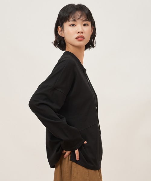 ROCOCO(ロココ)の「オシャレデザインルーズカットソー(Tシャツ/カットソー・レディース・カーキ/ブラック/グリーン・M~L)」の17枚目の写真