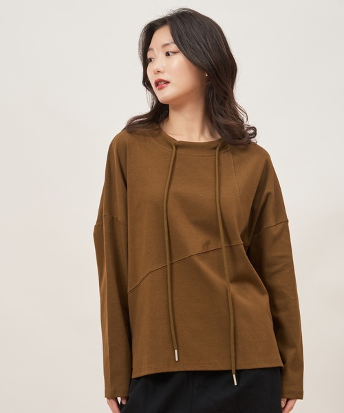 ROCOCO(ロココ)の「オシャレデザインルーズカットソー(Tシャツ/カットソー・レディース・カーキ/ブラック/グリーン・M~L)」の21枚目の写真