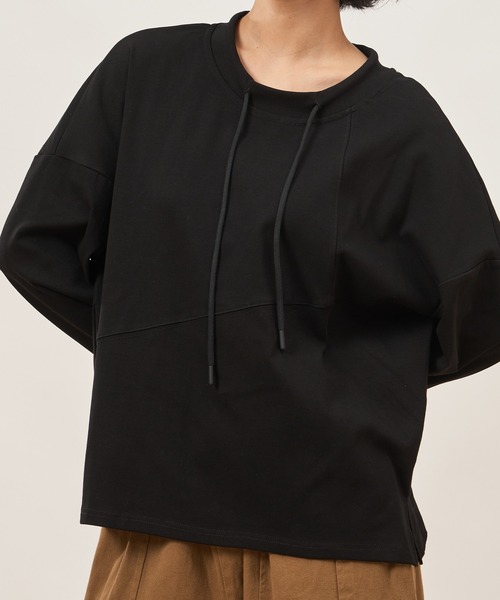 ROCOCO(ロココ)の「オシャレデザインルーズカットソー(Tシャツ/カットソー・レディース・カーキ/ブラック/グリーン・M~L)」の7枚目の写真