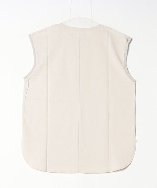 HusHusH（ハッシュアッシュ）の「HusHusH ハッシュアッシュ シルケット スリーブレスプルオーバー（Tシャツ/カットソー・レディース・グレイッシュベージュ/ブラック/ホワイト・L/M/S）」の16枚目の写真