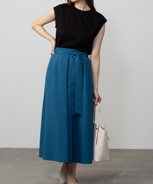 HusHusH（ハッシュアッシュ）の「HusHusH ハッシュアッシュ シルケット スリーブレスプルオーバー（Tシャツ/カットソー・レディース・グレイッシュベージュ/ブラック/ホワイト・L/M/S）」の7枚目の写真