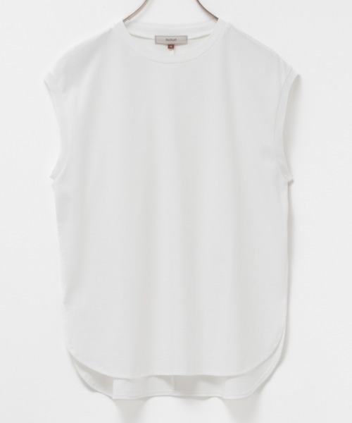 HusHusH（ハッシュアッシュ）の「HusHusH ハッシュアッシュ シルケット スリーブレスプルオーバー（Tシャツ/カットソー・レディース・グレイッシュベージュ/ブラック/ホワイト・L/M/S）」の9枚目の写真