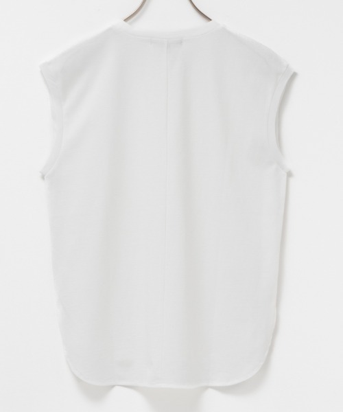 HusHusH（ハッシュアッシュ）の「HusHusH ハッシュアッシュ シルケット スリーブレスプルオーバー（Tシャツ/カットソー・レディース・グレイッシュベージュ/ブラック/ホワイト・L/M/S）」の10枚目の写真