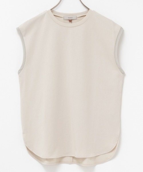 HusHusH（ハッシュアッシュ）の「HusHusH ハッシュアッシュ シルケット スリーブレスプルオーバー（Tシャツ/カットソー・レディース・グレイッシュベージュ/ブラック/ホワイト・L/M/S）」の12枚目の写真