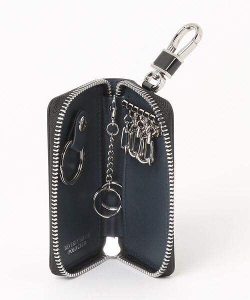 BEVERLY HILLS POLO CLUB（ビバリーヒルズポロクラブ）の「【BEVERLY HILLS POLO CLUB】ラウンド型 キーケース コートバン調 BHG-M1005（キーケース/キーアクセサリー・メンズ・ブラック/ネイビー/グリーン/ダークブラウン・FREE）」の6枚目の写真