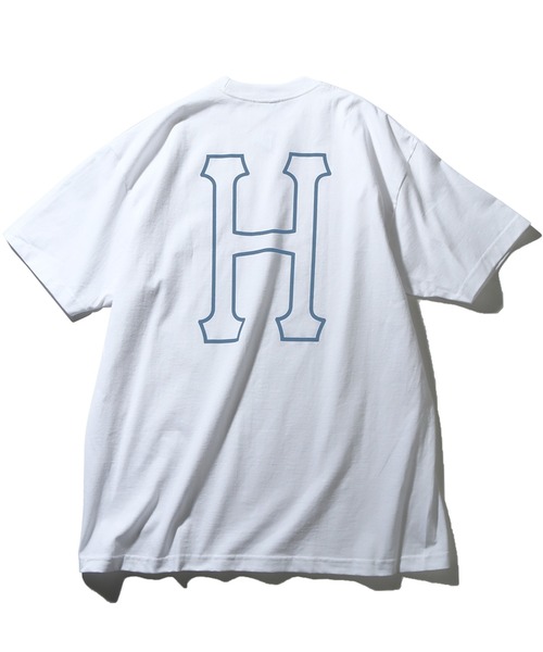 HUF（ハフ）の「【HUF/ハフ】H S/S TEE/HロゴプリントハーフスリーブTシャツ（Tシャツ/カットソー・メンズ・ホワイト/ブラック/ダークブルー/ホワイト系1・S/M/L/XL/XXL）」の6枚目の写真