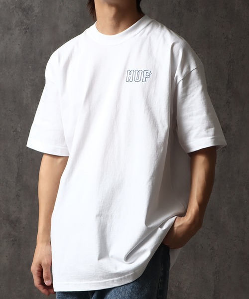 HUF（ハフ）の「【HUF/ハフ】H S/S TEE/HロゴプリントハーフスリーブTシャツ（Tシャツ/カットソー・メンズ・ホワイト/ブラック/ダークブルー/ホワイト系1・S/M/L/XL/XXL）」の7枚目の写真