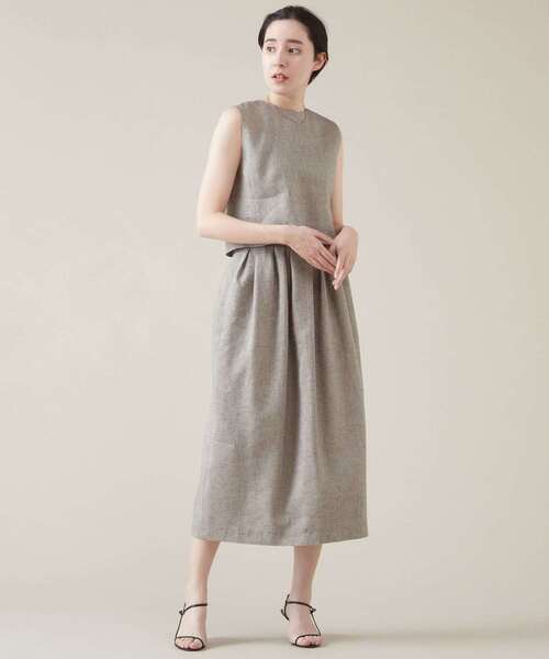 martinique(マルティニーク)の「ラメドビータックスカート(セットアップ可)(スカート・レディース・グレー/アイボリー/ブラック・1/2)」の17枚目の写真