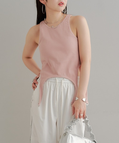 45R 前後で柄の違うタンクトップ Chico（チコ）の「ガーターデザインタンク（タンクトップ）」 - WEAR