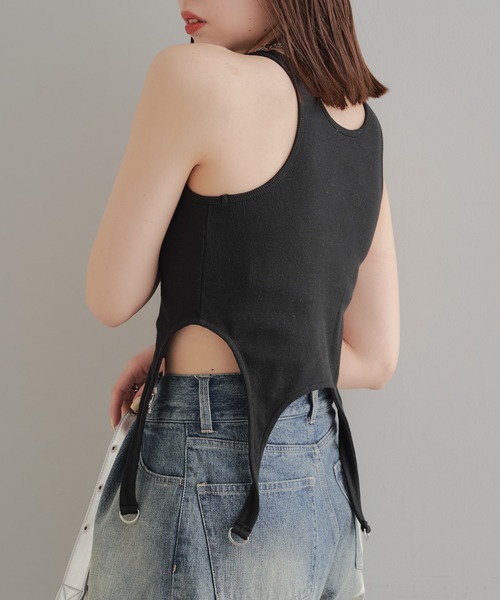 45R 前後で柄の違うタンクトップ Chico（チコ）の「ガーターデザインタンク（タンクトップ）」 - WEAR