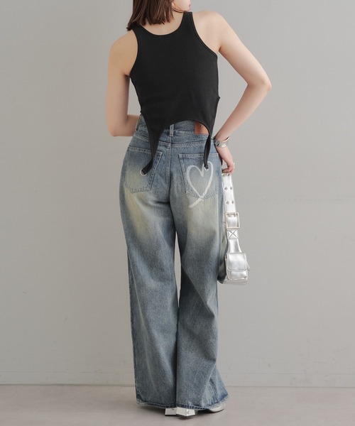 45R 前後で柄の違うタンクトップ Chico（チコ）の「ガーターデザインタンク（タンクトップ）」 - WEAR