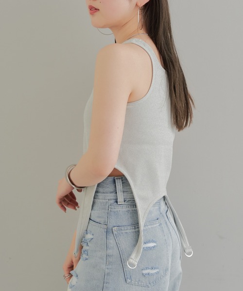45R 前後で柄の違うタンクトップ Chico（チコ）の「ガーターデザインタンク（タンクトップ）」 - WEAR