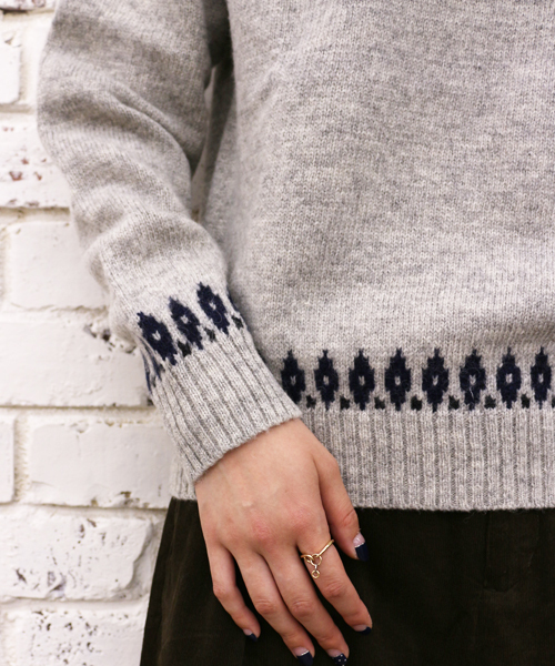 CIAOPANIC（チャオパニック）の「【Ciaopanic】　アイスランドロピKNIT P/O（ニット/セーター・レディース・オフホワイト/グレー/ブラウン/ネイビー・FREE）」の8枚目の写真