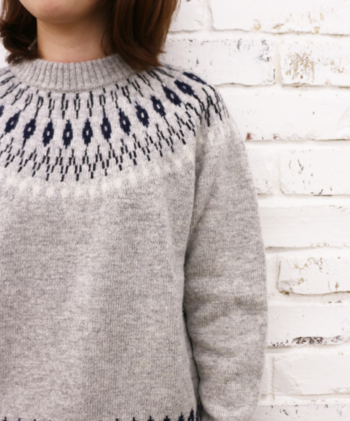 CIAOPANIC（チャオパニック）の「【Ciaopanic】　アイスランドロピKNIT P/O（ニット/セーター・レディース・オフホワイト/グレー/ブラウン/ネイビー・FREE）」の10枚目の写真