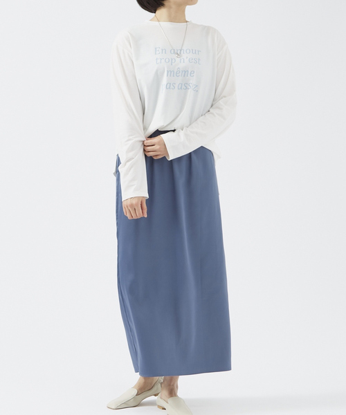 abahouse mavie（アバハウスマヴィ）の「サテンナロースカート（スカート・レディース・イエロー/ブラック/グレイッシュブルー・フリー）」の10枚目の写真