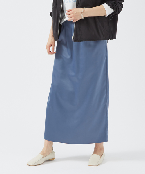 abahouse mavie（アバハウスマヴィ）の「サテンナロースカート（スカート・レディース・イエロー/ブラック/グレイッシュブルー・フリー）」の11枚目の写真