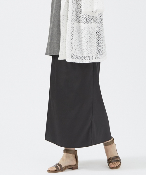 abahouse mavie（アバハウスマヴィ）の「サテンナロースカート（スカート・レディース・イエロー/ブラック/グレイッシュブルー・フリー）」の15枚目の写真