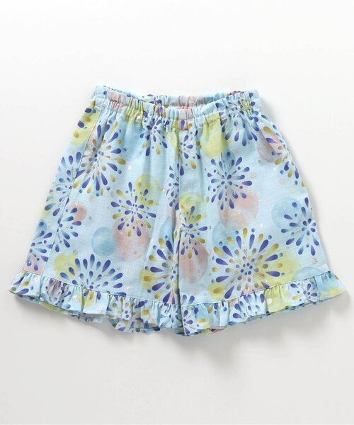 apres les cours（アプレレクール）の「アプレのはんなりGIRLS甚平（浴衣・キッズ・ブラック/ネイビー/サックスブルー/ピンク/ミント/ラベンダー・130/90/100/110/120/80）」の20枚目の写真