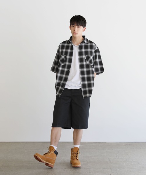MSG(エムエスジー)の「Buyer's Select/ ヘビーツイル ハーフシャーリング バギーハーフパンツ(その他パンツ・メンズ・ベージュ/オレンジ/ブラック/グリーン・L/M)」の13枚目の写真
