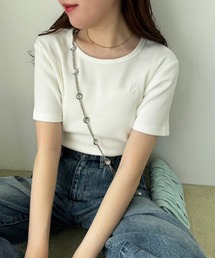 ワンポイント刺しゅうピグメントTee