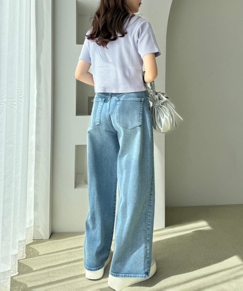 one after another NICE CLAUP(ワンアフターアナザーナイスクラップ)の「ワンポイント刺しゅうピグメントTee(Tシャツ/カットソー・レディース・ラベンダー/ピンク系その他/オフホワイト/チャコールグレー・FREE)」の20枚目の写真