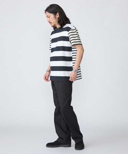 Le Minor（ルミノア）の「【BATEAUX DE SHIPS別注】Le Minor: ボーダー クルーネック Tシャツ（Tシャツ/カットソー・メンズ・ブラック/ネイビー/レッド・02/03）」の7枚目の写真