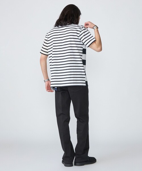 Le Minor（ルミノア）の「【BATEAUX DE SHIPS別注】Le Minor: ボーダー クルーネック Tシャツ（Tシャツ/カットソー・メンズ・ブラック/ネイビー/レッド・02/03）」の8枚目の写真