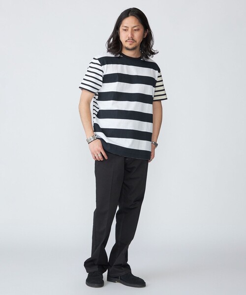 Le Minor（ルミノア）の「【BATEAUX DE SHIPS別注】Le Minor: ボーダー クルーネック Tシャツ（Tシャツ/カットソー・メンズ・ブラック/ネイビー/レッド・02/03）」の9枚目の写真