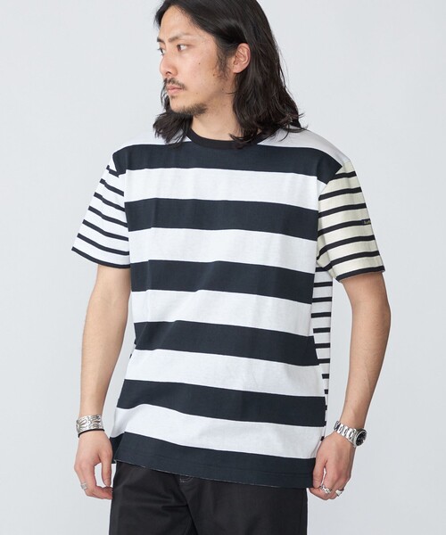 Le Minor（ルミノア）の「【BATEAUX DE SHIPS別注】Le Minor: ボーダー クルーネック Tシャツ（Tシャツ/カットソー・メンズ・ブラック/ネイビー/レッド・02/03）」の10枚目の写真