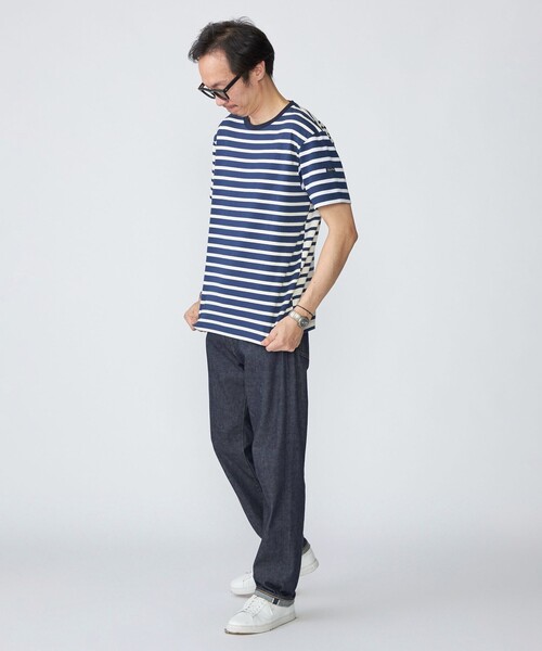 Le Minor（ルミノア）の「【BATEAUX DE SHIPS別注】Le Minor: ボーダー クルーネック Tシャツ（Tシャツ/カットソー・メンズ・ブラック/ネイビー/レッド・02/03）」の21枚目の写真