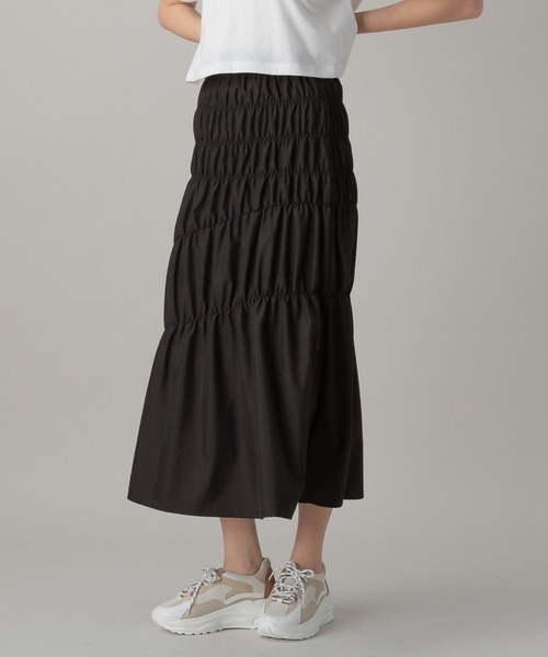 FOREVER 21（フォーエバー トゥエンティーワン）の「【2024SS】シャーリングロングスカート（スカート・レディース・ブラック/グレー・FREE）」の11枚目の写真