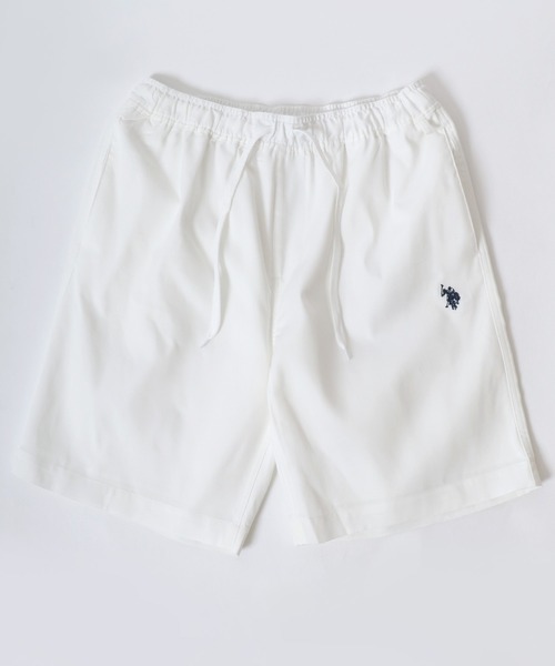 U.S. POLO ASSN.(ユーエスポロアッスン)の「U.S. POLO ASSN./ユーエスポロアッスン オーバーサイズ TCツイル ロゴ ワンポイント刺繍 無地 ショートパンツ/ハーフパンツ/ショーツ/カラーパンツ/レディース メンズ(チノパンツ・メンズ・ブラック/チャコール/ベージュ/ホワイト/ネイビー・M/L/LL)」の6枚目の写真