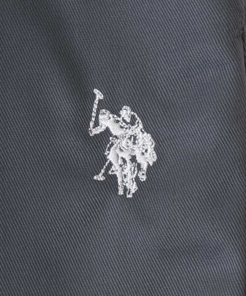 U.S. POLO ASSN.(ユーエスポロアッスン)の「U.S. POLO ASSN./ユーエスポロアッスン オーバーサイズ TCツイル ロゴ ワンポイント刺繍 無地 ショートパンツ/ハーフパンツ/ショーツ/カラーパンツ/レディース メンズ(チノパンツ・メンズ・ブラック/チャコール/ベージュ/ホワイト/ネイビー・M/L/LL)」の18枚目の写真