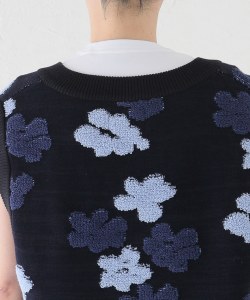 SON OF THE CHEESE(サノバチーズ)の「【SON OF THE CHEESE/サノバチーズ】 Flower Pattern Knit Ve:ベスト(ベスト・レディース・ネイビー・MEDIUM)」の13枚目の写真