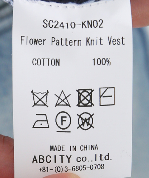 SON OF THE CHEESE(サノバチーズ)の「【SON OF THE CHEESE/サノバチーズ】 Flower Pattern Knit Ve:ベスト(ベスト・レディース・ネイビー・MEDIUM)」の5枚目の写真