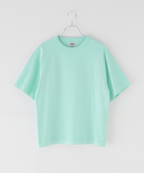 Healthknit(ヘルスニット)の「Healthknit/ヘルスニット 別注 Crewneck S/S Pigment Tee(Tシャツ/カットソー・レディース・ブルー/グリーン/イエロー/ブラック/ピンク・SMALL/MEDIUM/LARGE)」の3枚目の写真