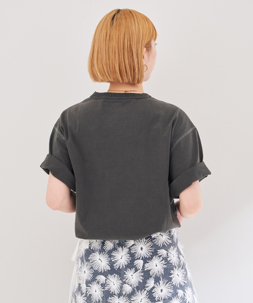 Healthknit(ヘルスニット)の「Healthknit/ヘルスニット 別注 Crewneck S/S Pigment Tee(Tシャツ/カットソー・レディース・ブルー/グリーン/イエロー/ブラック/ピンク・SMALL/MEDIUM/LARGE)」の11枚目の写真