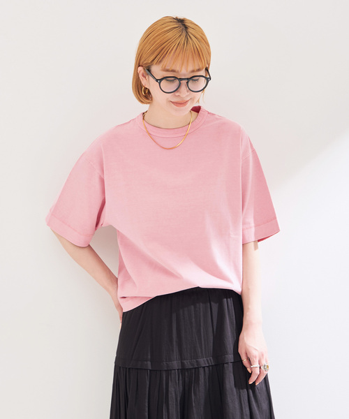 Healthknit(ヘルスニット)の「Healthknit/ヘルスニット 別注 Crewneck S/S Pigment Tee(Tシャツ/カットソー・レディース・ブルー/グリーン/イエロー/ブラック/ピンク・SMALL/MEDIUM/LARGE)」の21枚目の写真