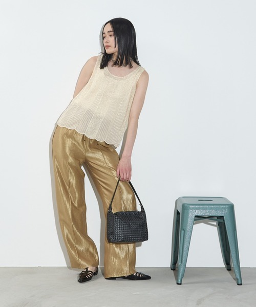 セール】グリッターサテンイージーワイドパンツ（その他パンツ）｜THE