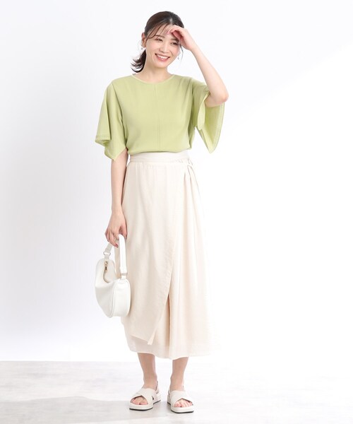 セール】【SALE／洗える】ハンカチーフスリーブプルオーバー