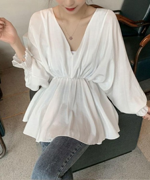 Jayro（ジャイロ）の「キャンディスリーブVネックミニワンピース（ワンピース・レディース・ブラック/グレー/ホワイト・FREE）」の4枚目の写真