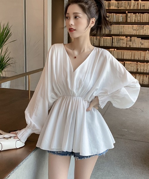 Jayro（ジャイロ）の「キャンディスリーブVネックミニワンピース（ワンピース・レディース・ブラック/グレー/ホワイト・FREE）」の6枚目の写真