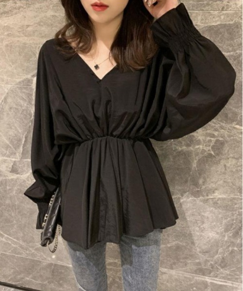 Jayro（ジャイロ）の「キャンディスリーブVネックミニワンピース（ワンピース・レディース・ブラック/グレー/ホワイト・FREE）」の7枚目の写真