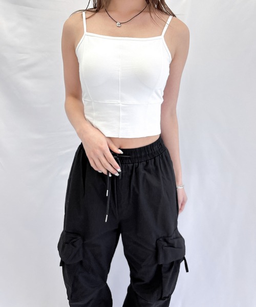 ENVYM（アンビー）の「カップインキャミソール（キャミソール・レディース・ブラック/カーキ/ホワイト・FREE）」の9枚目の写真