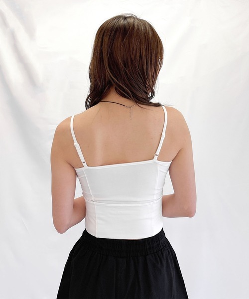 ENVYM（アンビー）の「カップインキャミソール（キャミソール・レディース・ブラック/カーキ/ホワイト・FREE）」の10枚目の写真